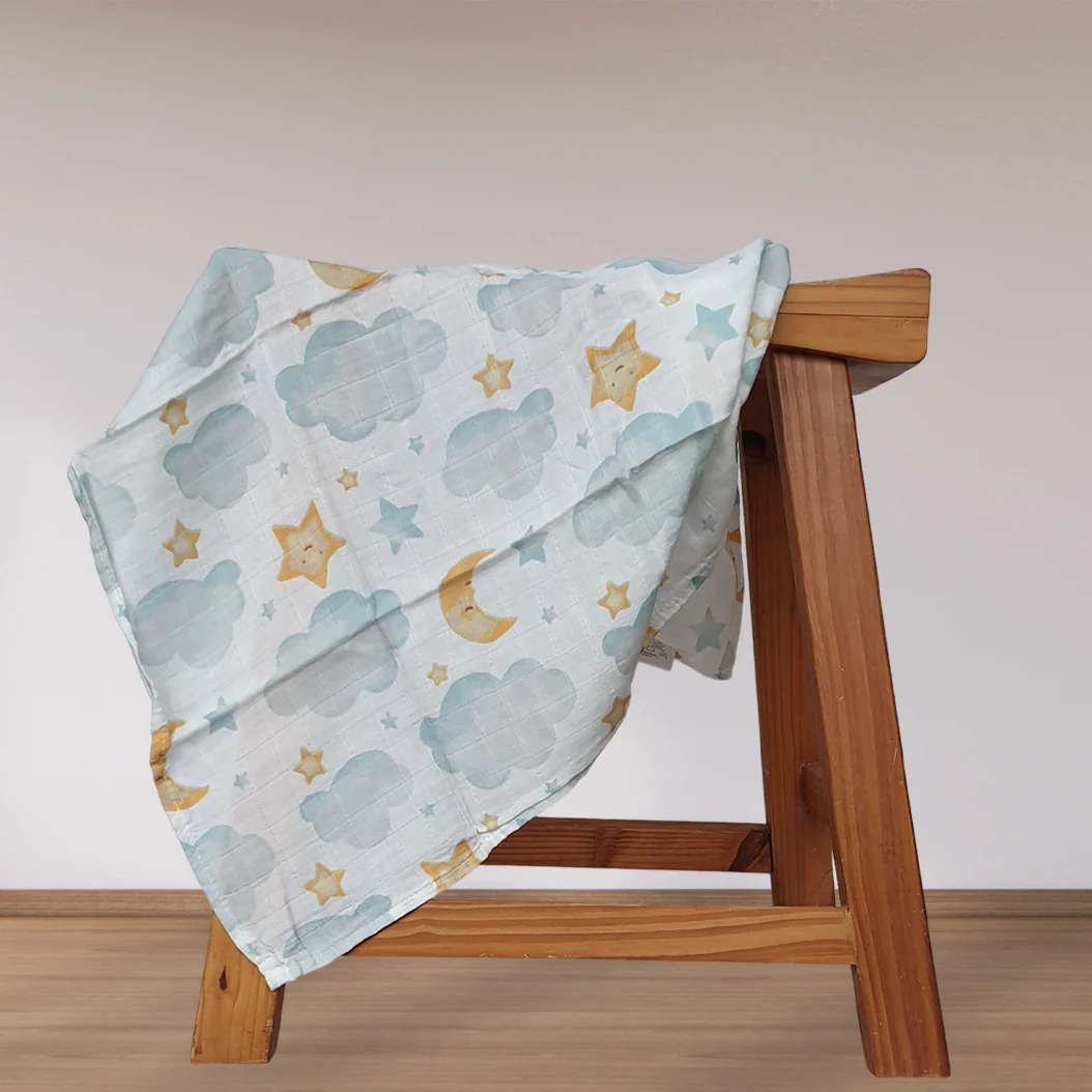 Mousseline Doek Wolken (60×60 cm)