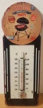BBQ Wandbord Thermometer Metaal 28×10 cm
