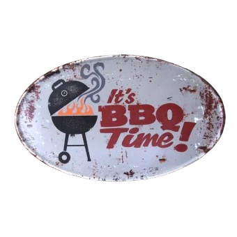 BBQ Wandbord It’s BBQ Time! Metaal 56×34 cm