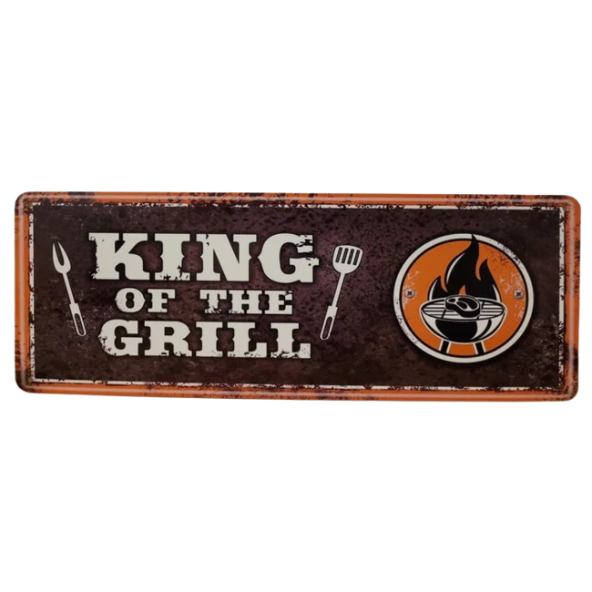 BBQ Wandbord King of the Grill Metaal 36×13 cm