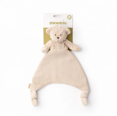 Knuffeldoekje Beer – Biologisch katoen & Linnen – Doudou Bear – GOTS – Moonie