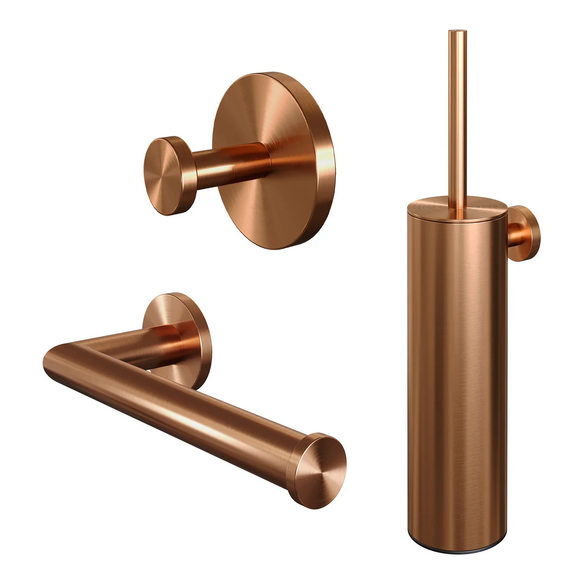 Brauer Copper Edition Toilet Accessoireset – 3-delig – PVD – geborsteld koper