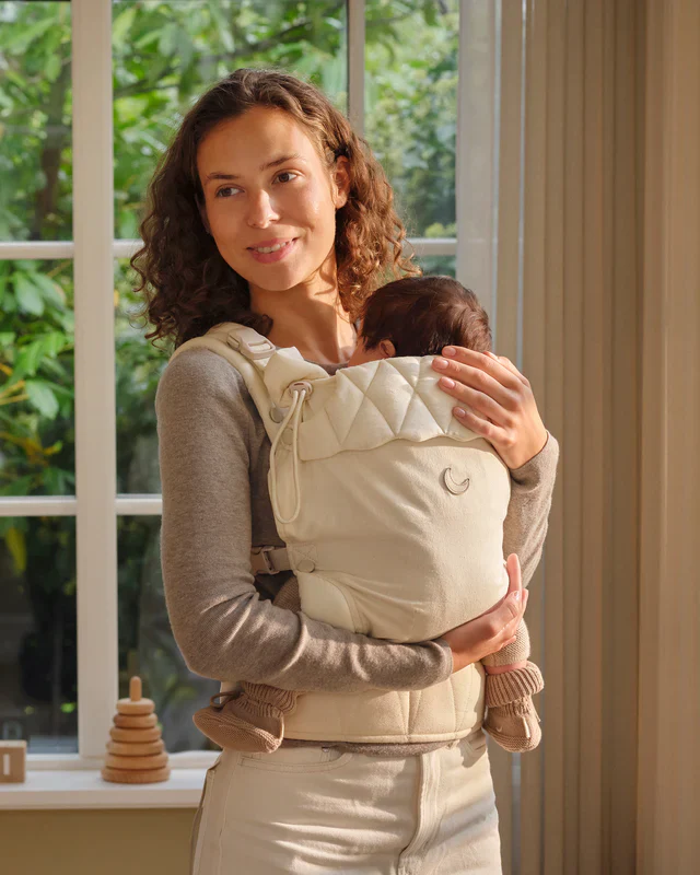 Ergonomische Draagzak Baby – Biologisch katoen – Magnetische gespen –  Beige – Moonboon