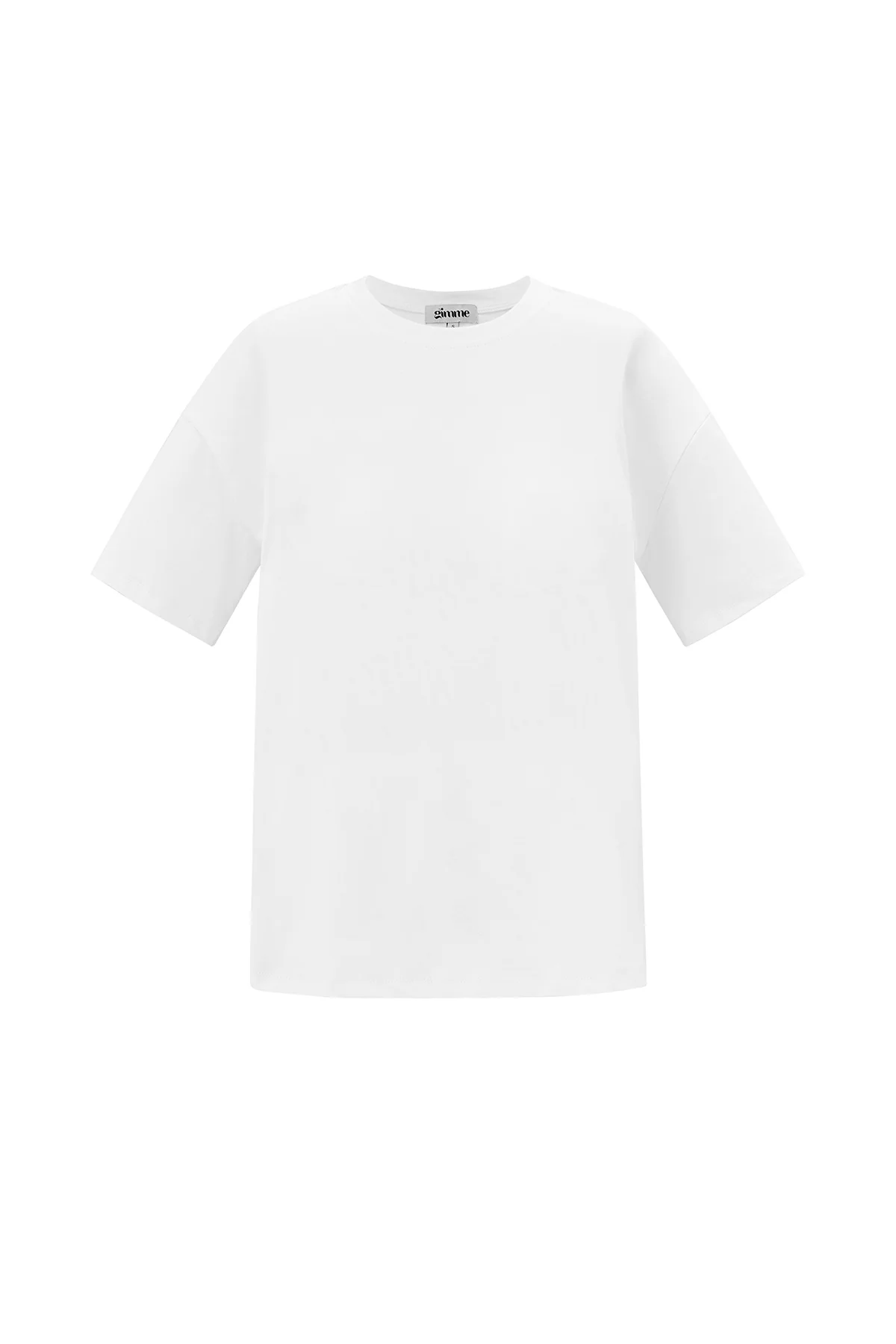 Katoen Gebreide Vrouwen T-shirt Casual Solide Kleur
