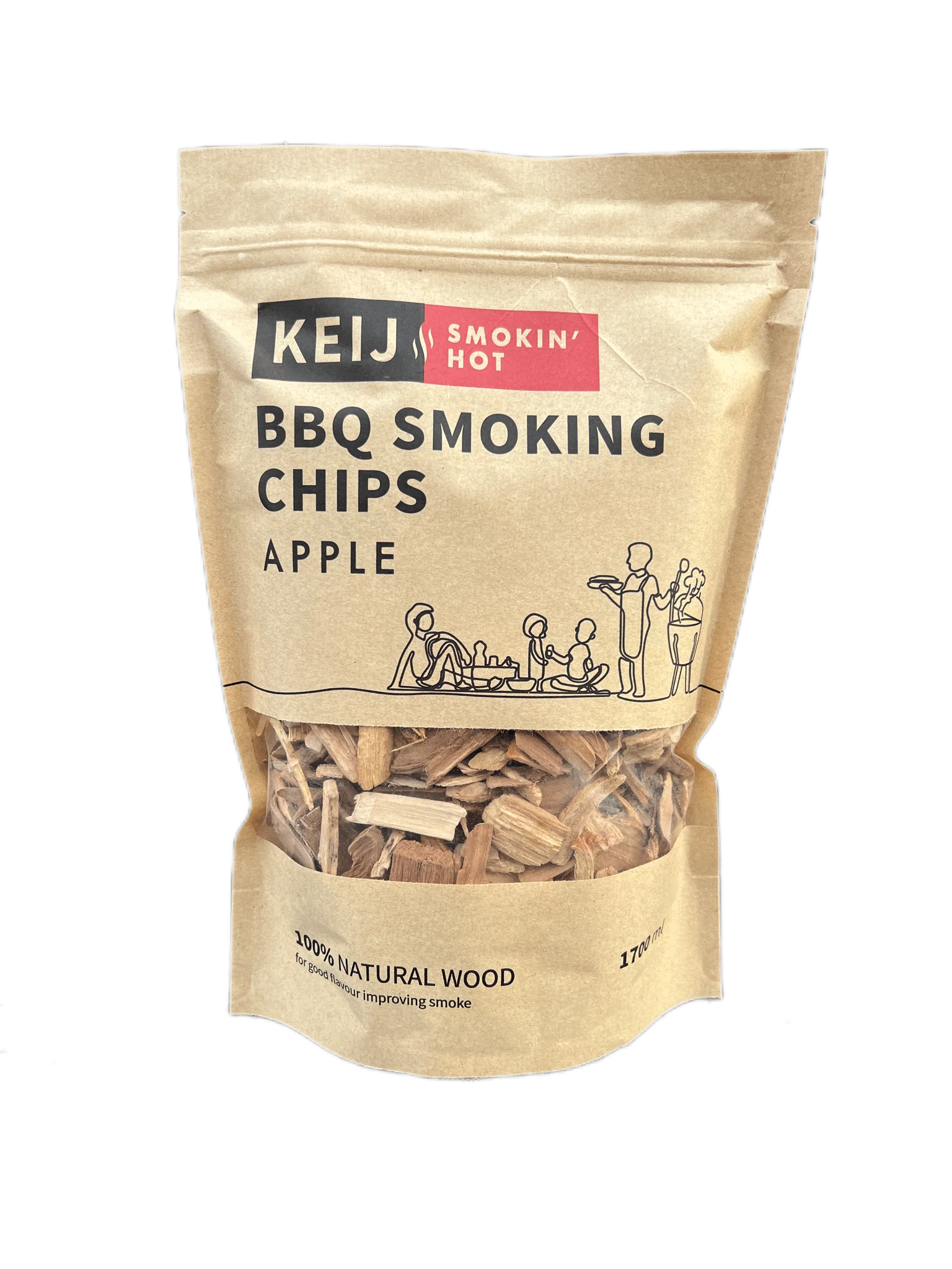 Keij Kamado BBQ smoking chips apple – 1700 ml