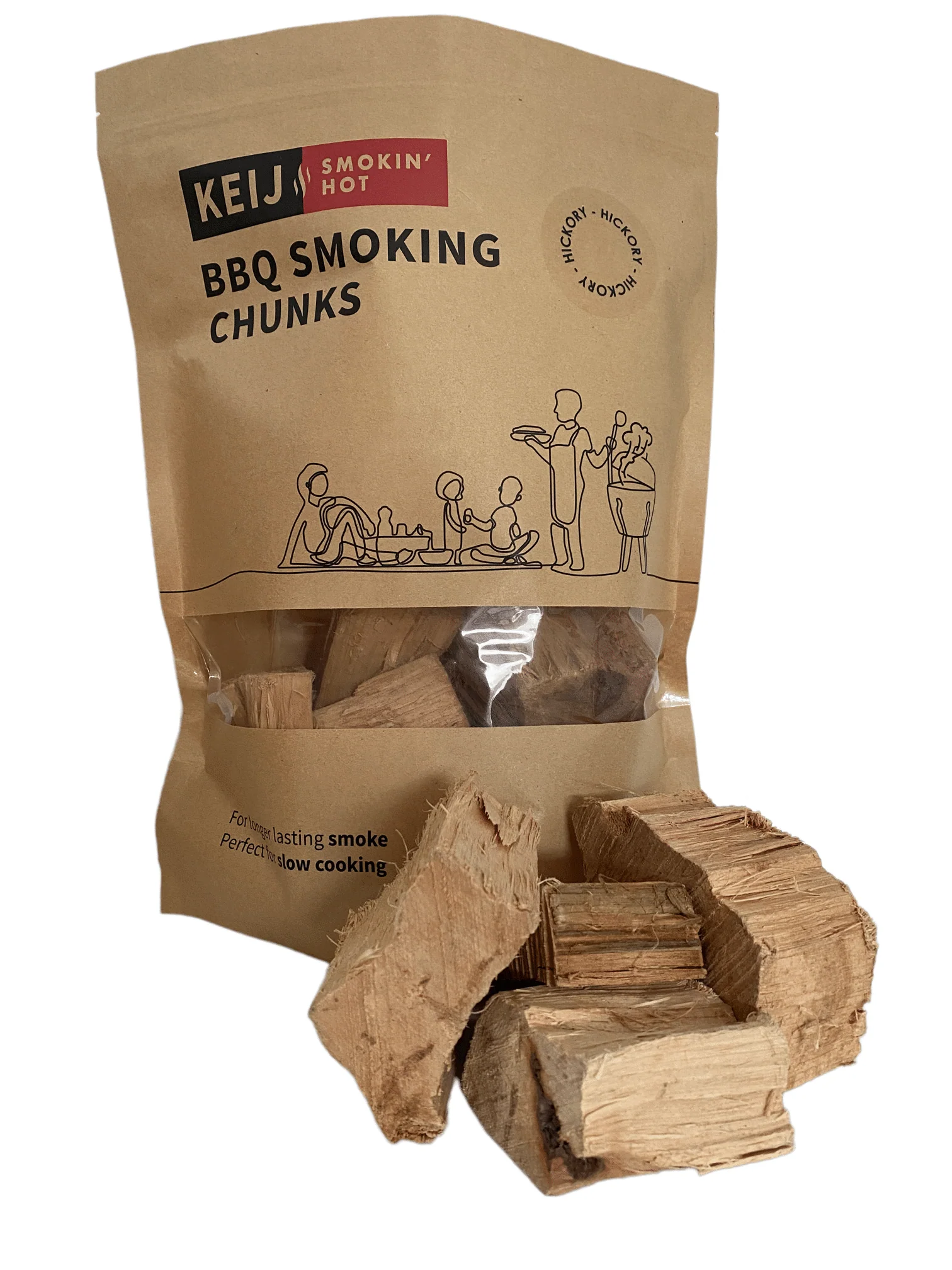 Keij Kamado BBQ smoking chuncks hickory – 1500 gram