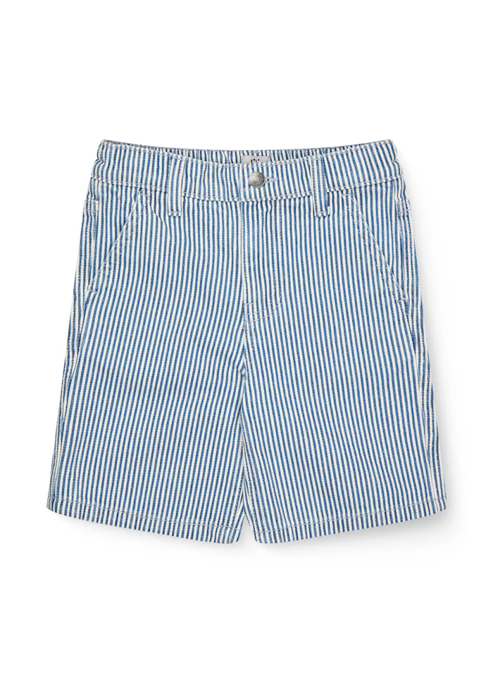 Kort broekje – Gestreepte twill shorts – Biologisch katoen – Copenhagen Colors