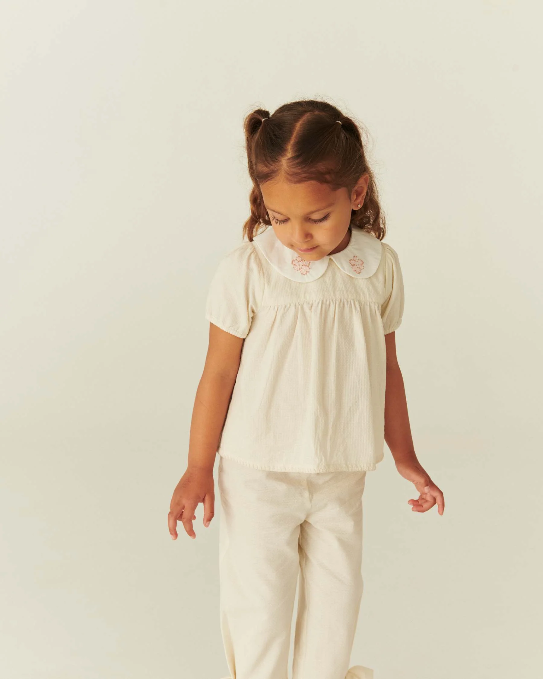 Top met kraag – Biologisch katoen – Cream/wit – Copenhagen Colors