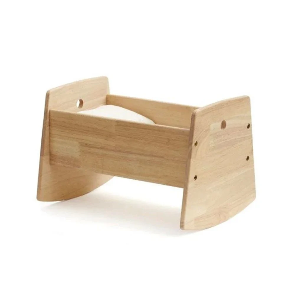 Kid´s Concept – Houten Speelgoed Schommel Poppenbedje – Inclusief beddengoed – Rubberhout