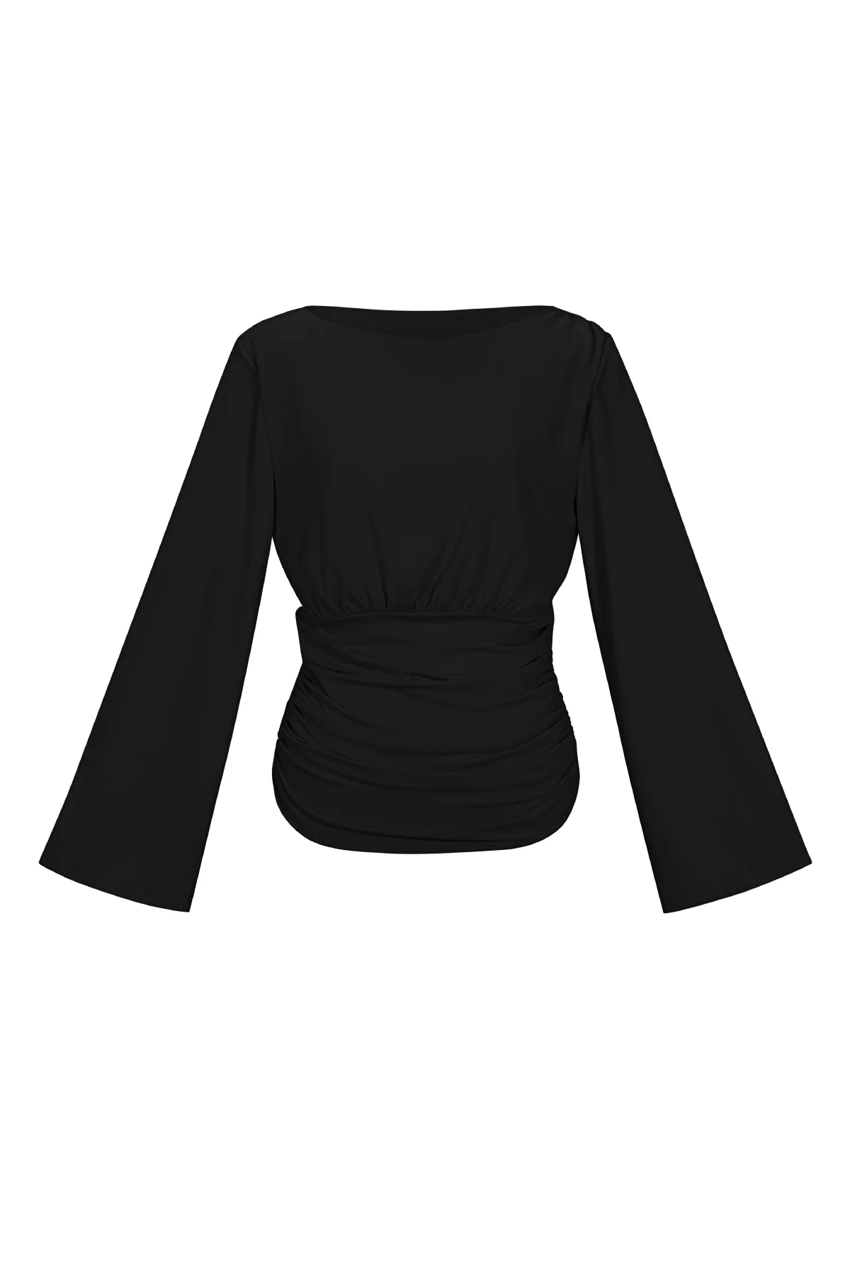 Geweven Polyestervezel Vrouwen Lange Mouwen Top Elegant Solide Kleur Herfst/Winter