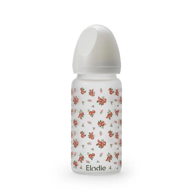 Elodie – Glazen babyfles met siliconen speen 0M+ Autumn Rose