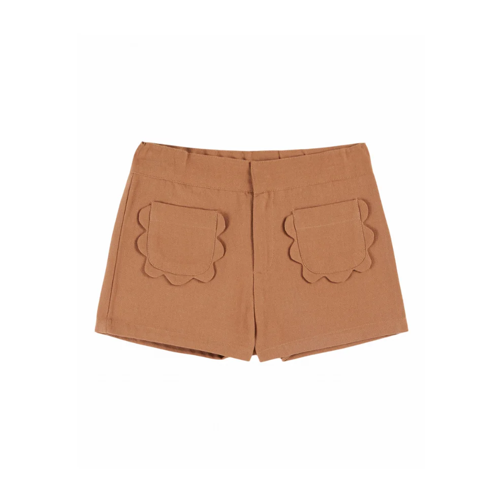 Kort broekje – Katoen – Brownie/Bruin – Bloemzakken – Emile et Ida