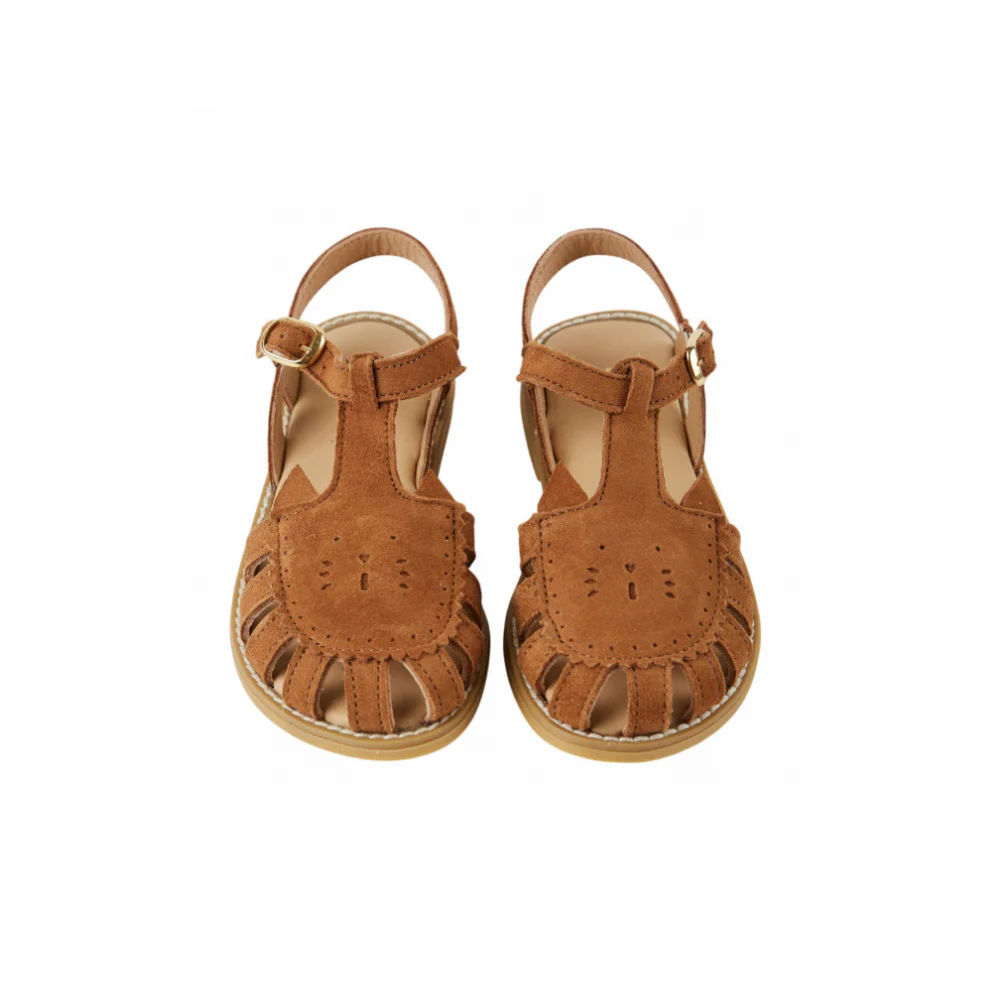 Katten sandalen – Leer – Camel/bruin – Emile et Ida