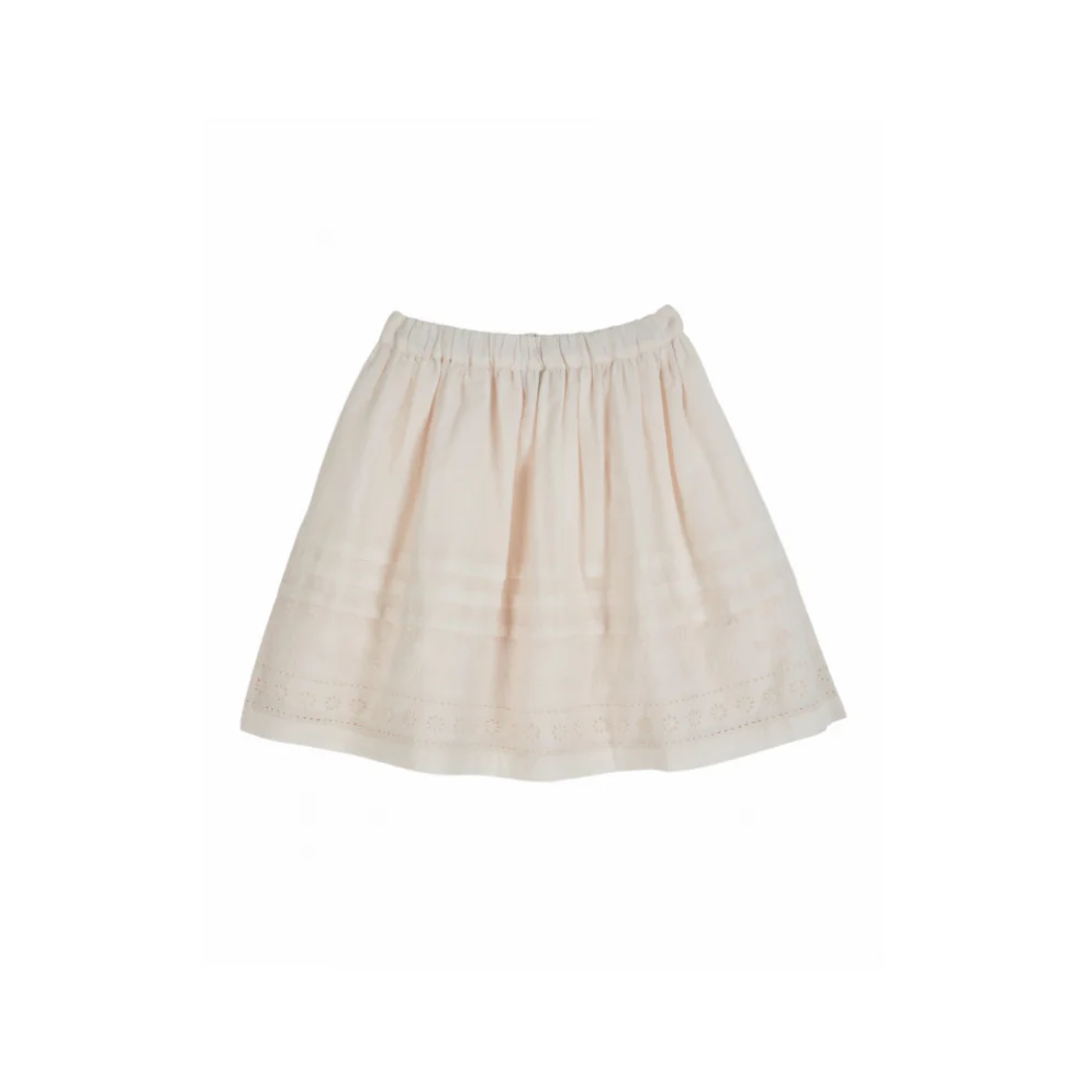 Rokje – Jupe Broderie Anglaise – Katoen – Creme – Emile et Ida