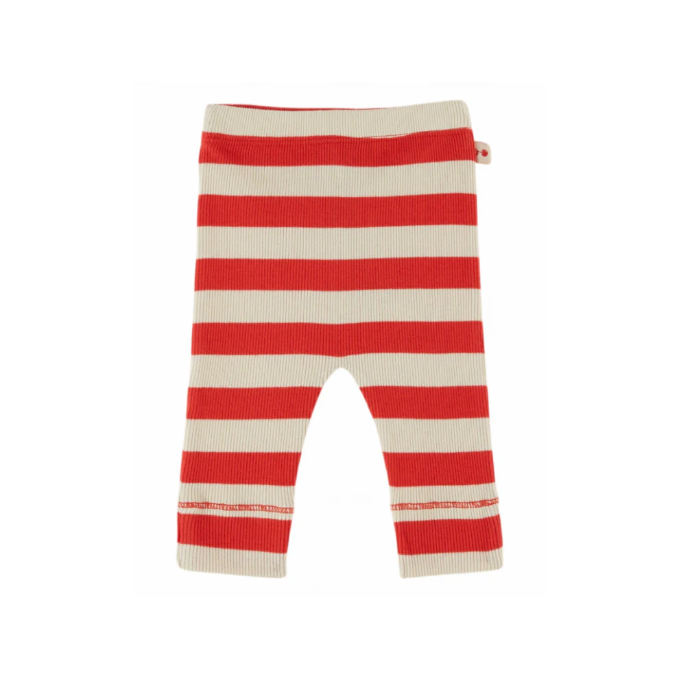 Legging Cote Raye – Biologish katoen – Rood/Wit – Emile et Ida