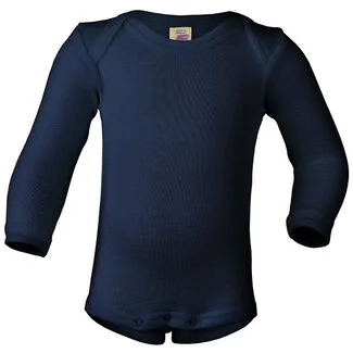Wolzijde Romper – Marine Lange mouw