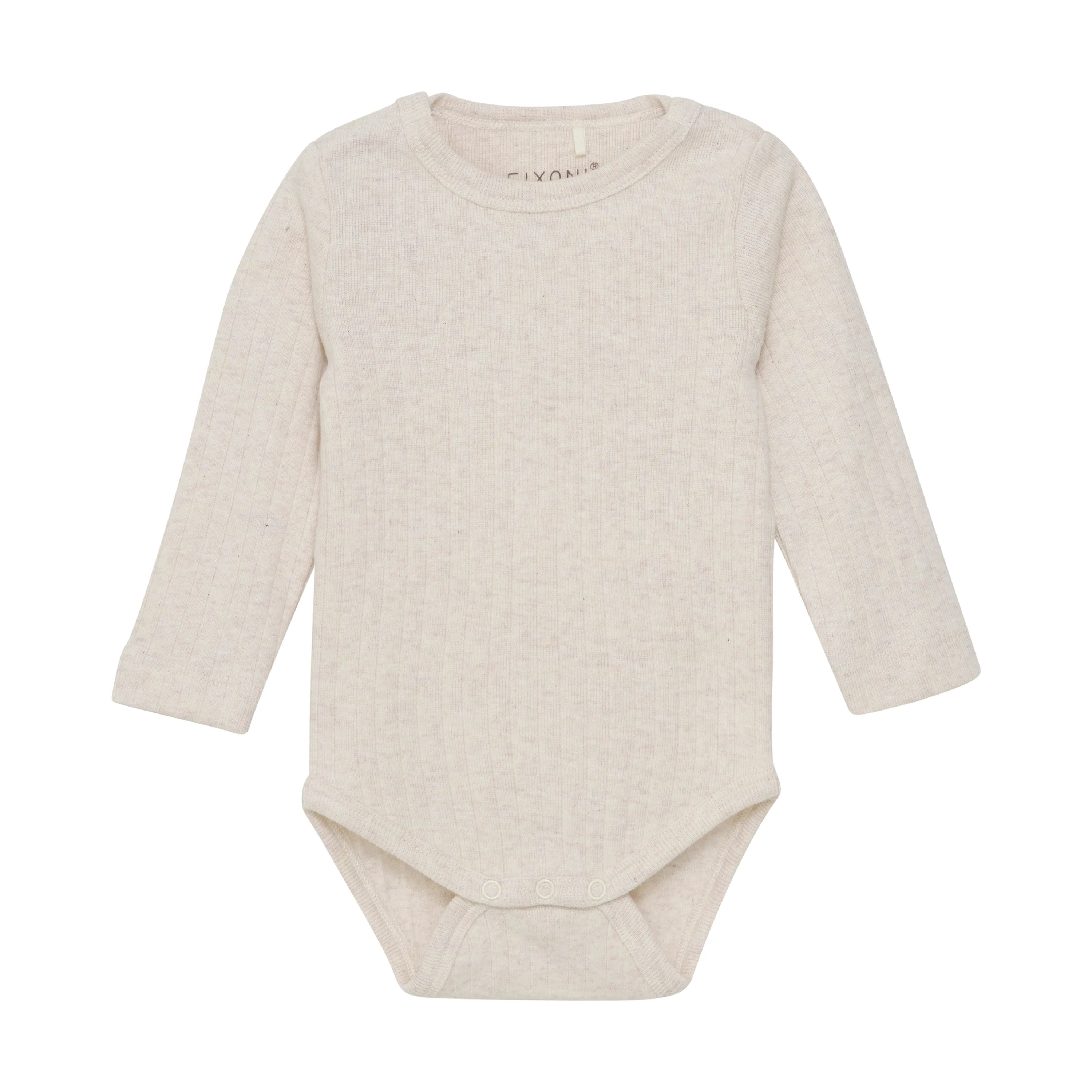 Fixoni – Body LS Melange – Rib – 100% katoen