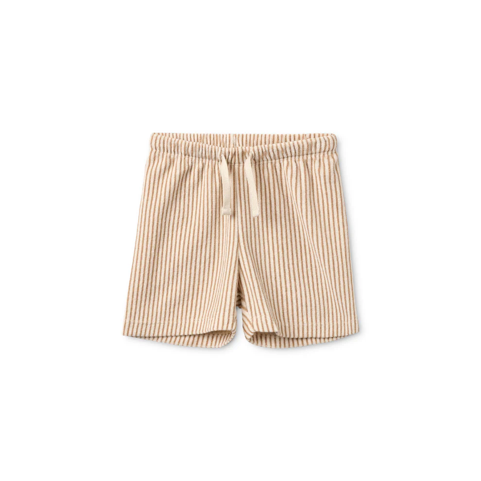 Kort broekje Nohr – Badstof – Beige/Light Brown Stripe – Flöss