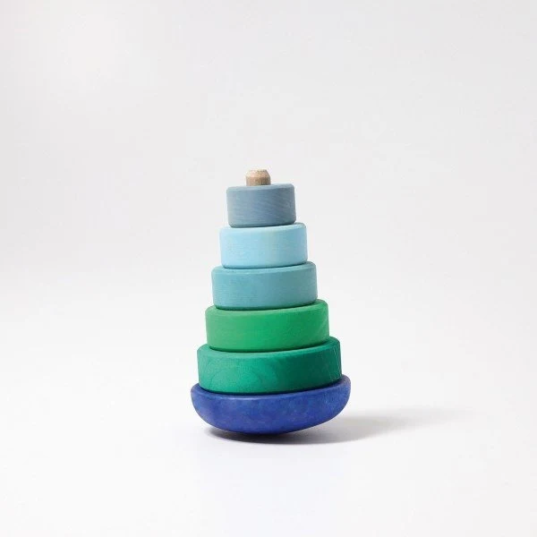 Wiebelige Stapeltoren Blauw