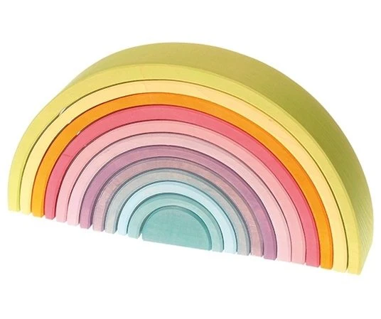 Houten Regenboog Pastel (12 – delig)