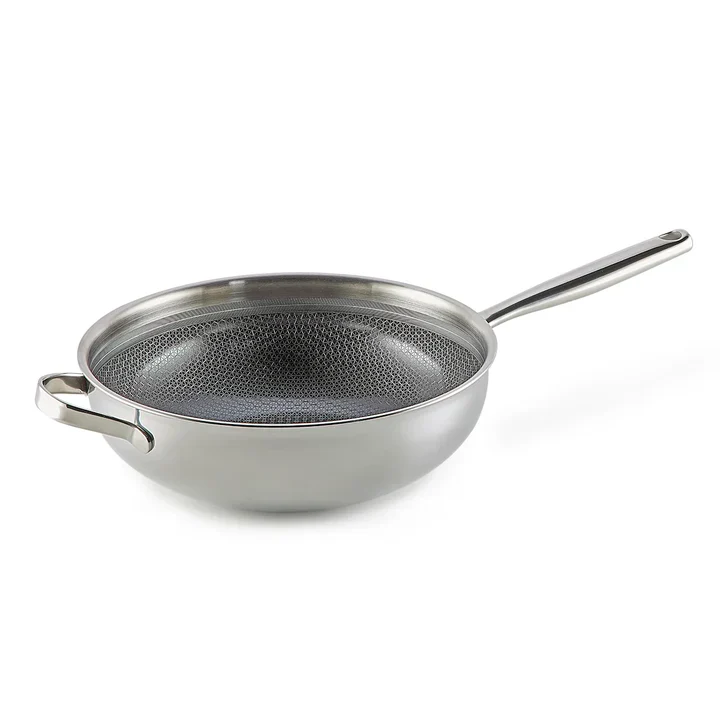 Habonne Hybrid RVS Wok met Tegengreep PFAS vrij – 28 cm