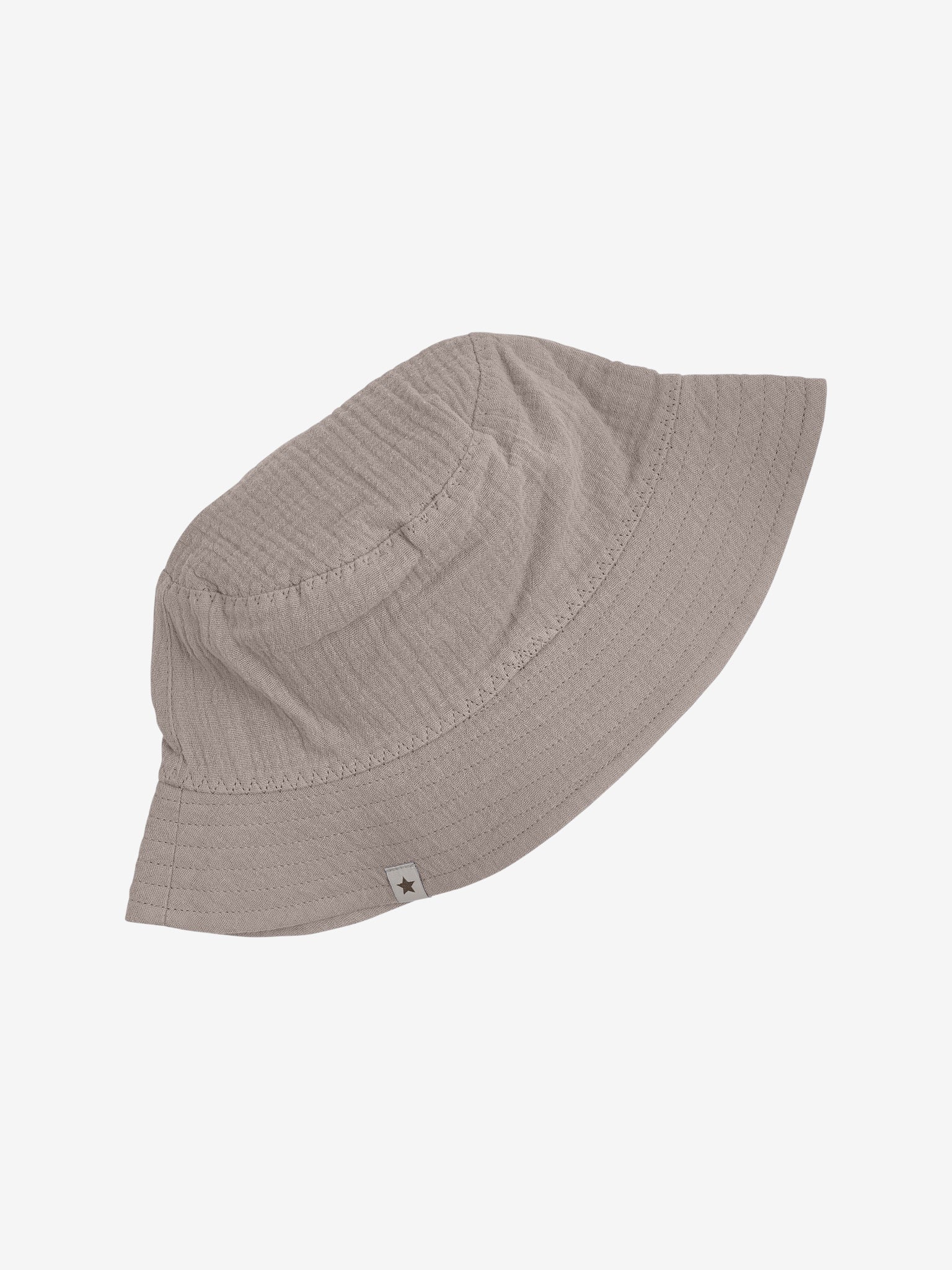 Bucket hat – Zonnehoedje – Biologisch katoen/mousseline – Bruin/Moon Rock – Huttelihut