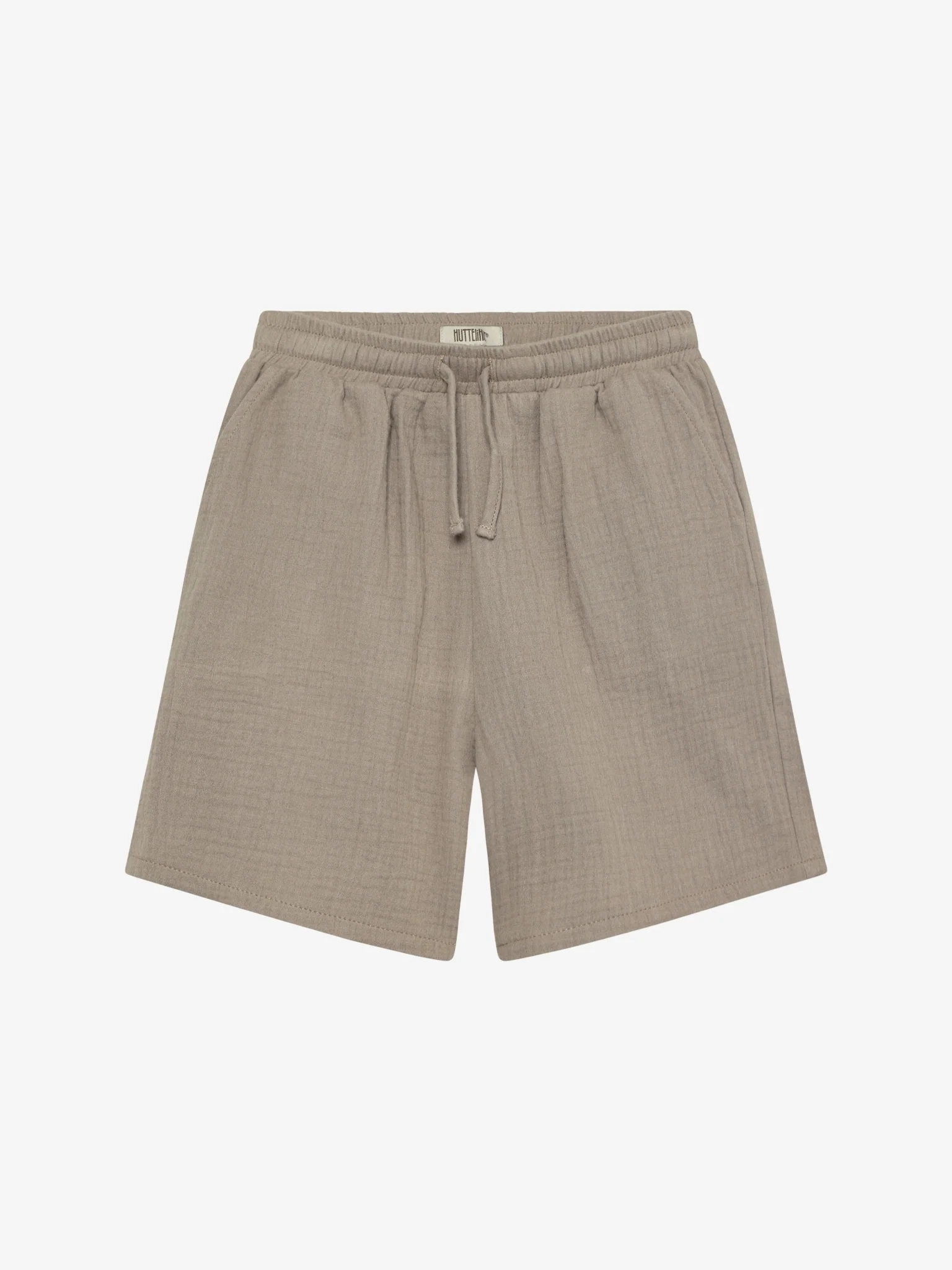 Korte broek – Biologisch katoen/mousseline – Bruin/Moon Rock – Huttelihut