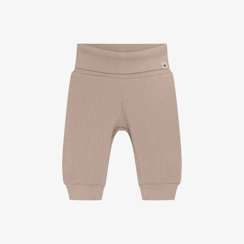 Baby broekje rib – Modal katoen – Etherea/beige – Huttelihut