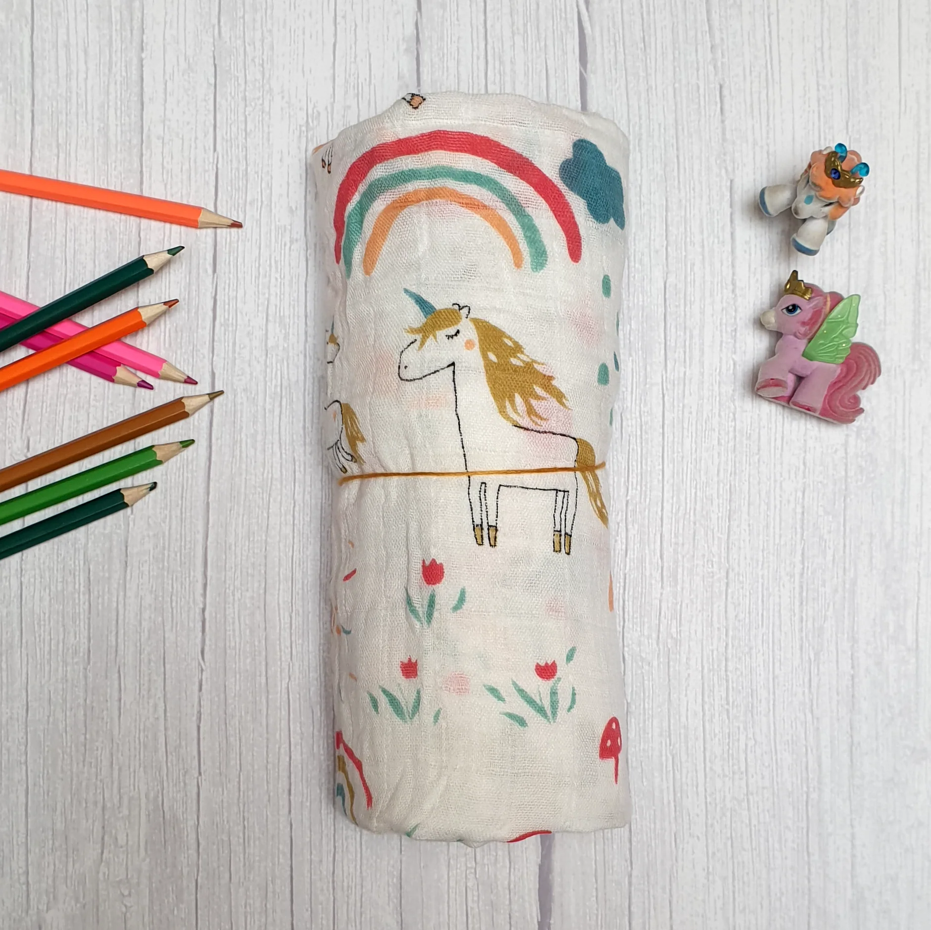 Mousseline Doek Unicorns (110×120 cm)