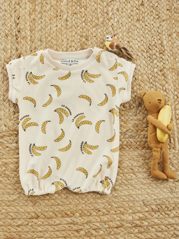 Playsuit bananen – Badstof – Combibloomer Imprime – Emile et Ida