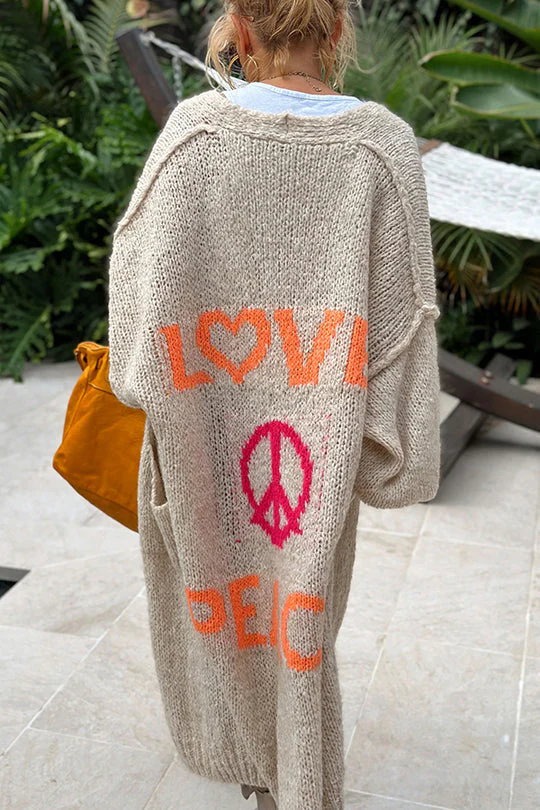 Carolien – Stijlvolle Gebreide Lange Cardigan Voor Dames
