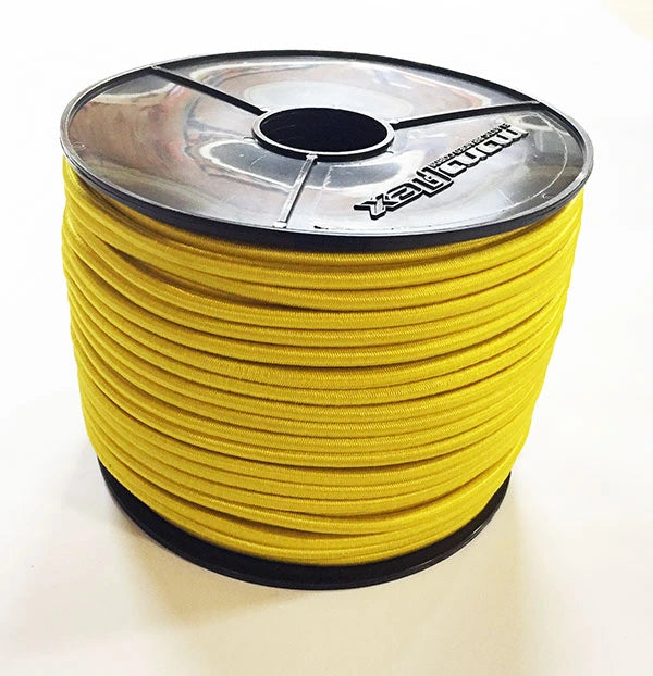 geel 6mm koordelastiek 100m rol