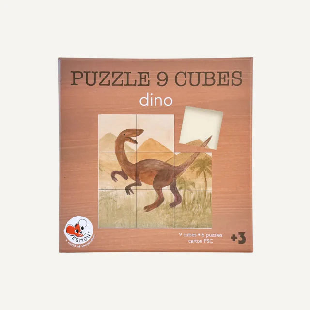 Kubus puzzel – Dinosaurus – 6 soorten – FSC karton – 3+ jaar – Egmont Toys