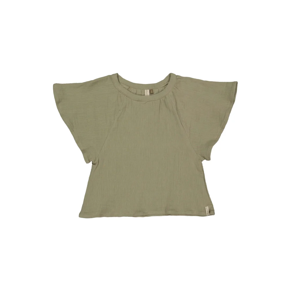 Vleermuis top – Korte mouw – Katoen – Khaki/Groen – Levv Labels