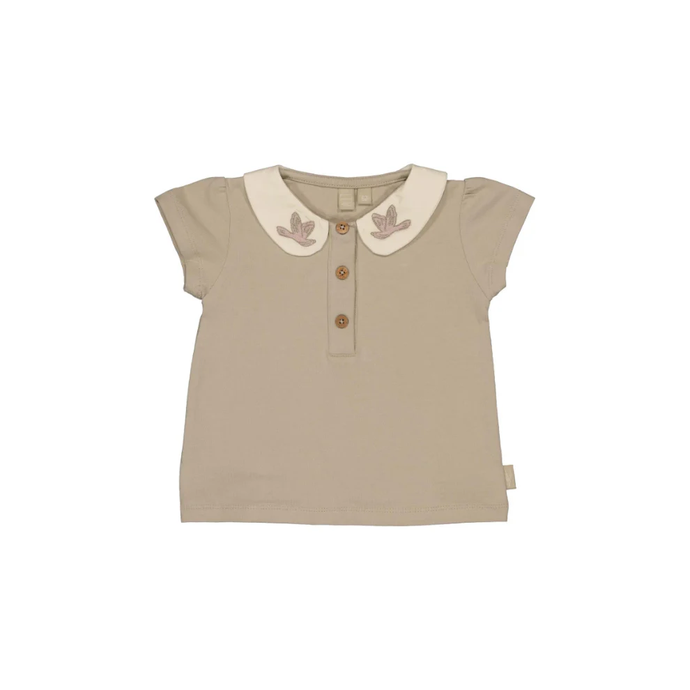 Baby T-shirt Mae – Biologisch katoen – Greige – Levv Labels