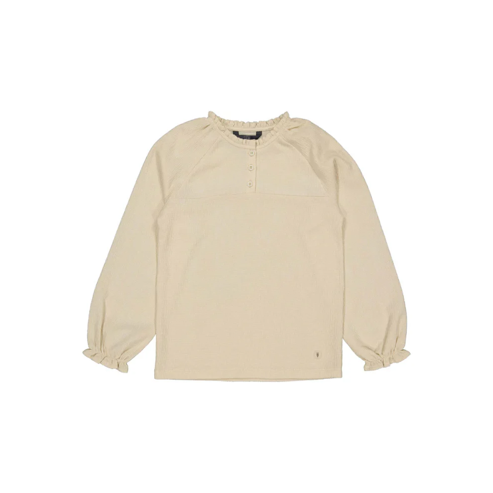 Blouse lange mouw – Creme wit – Polyester – Levv