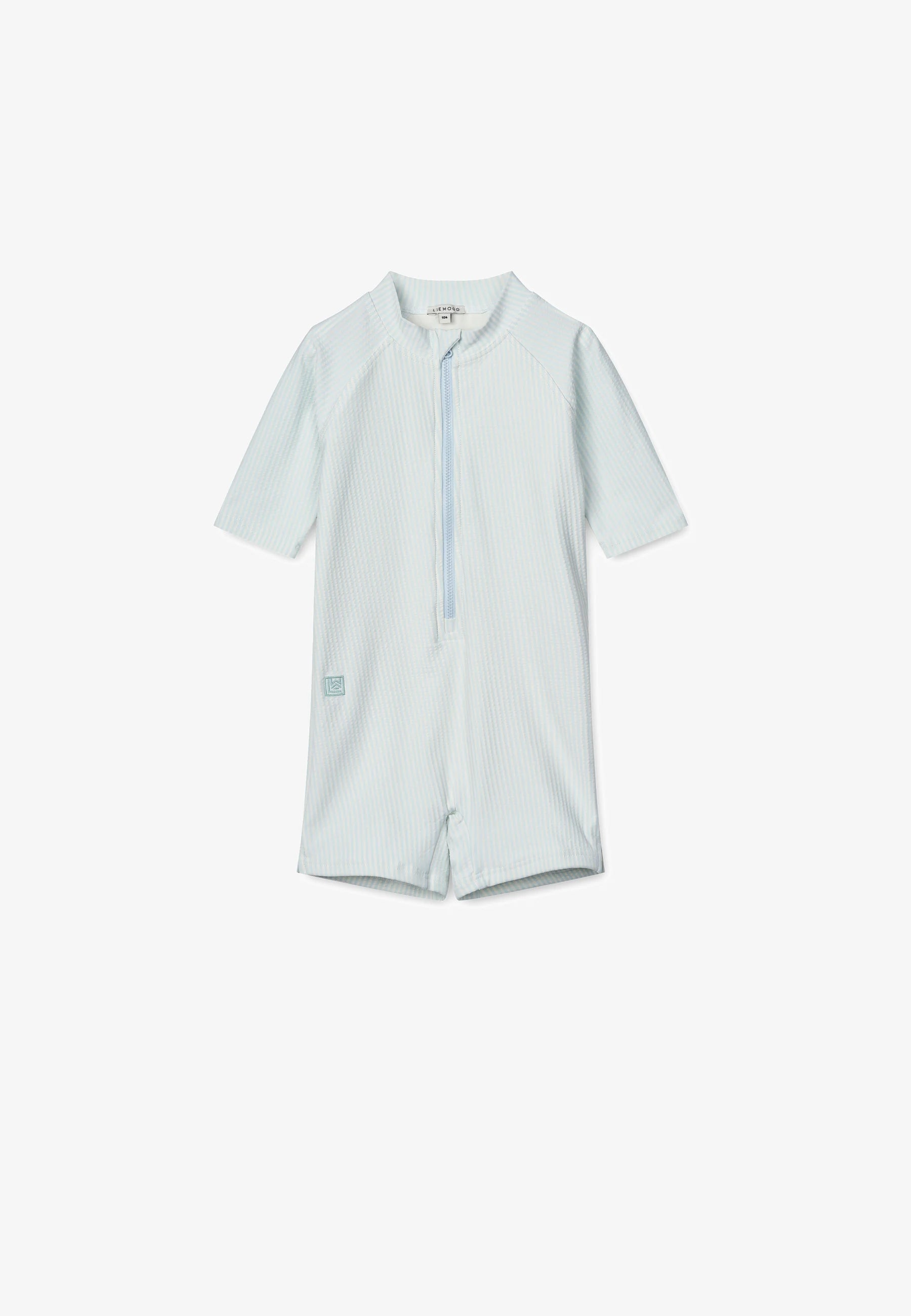 Liewood – Max Seersucker Short-sleeve UV Jumpsuit SPF40- Zwempakje