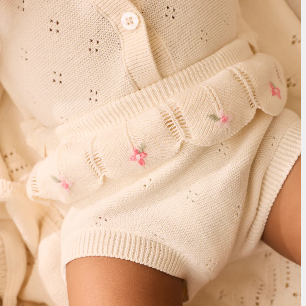 Bloomer Mylia – Gebreid katoen – Cream – Louise Misha
