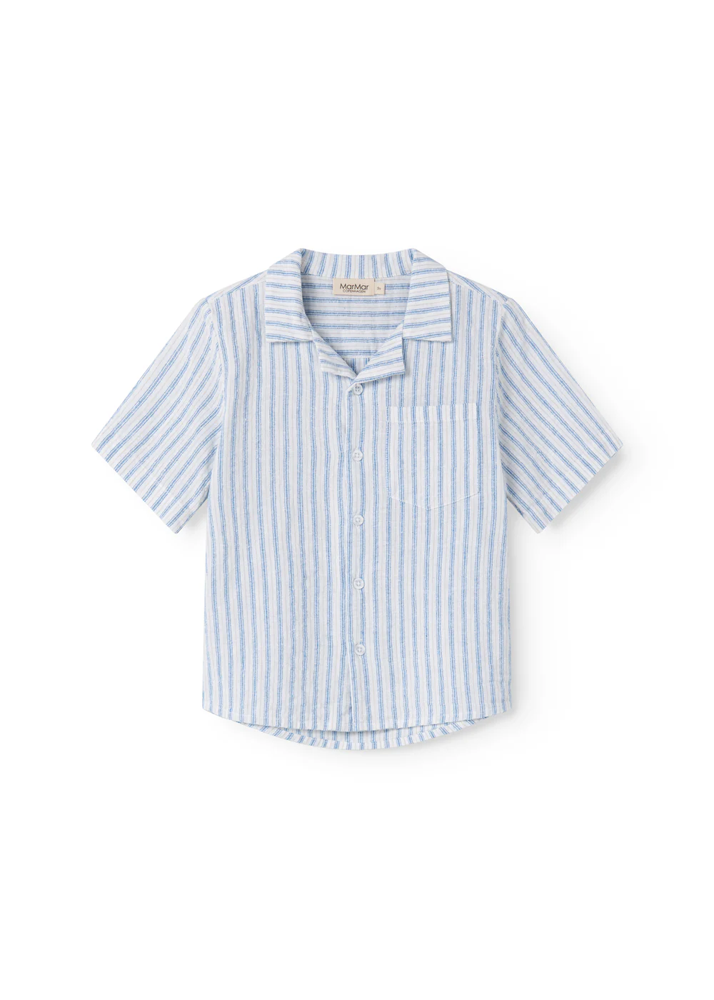 Blouse Tage – Linnen/katoen – Surf Blue Stripe – MarMar Copenhagen
