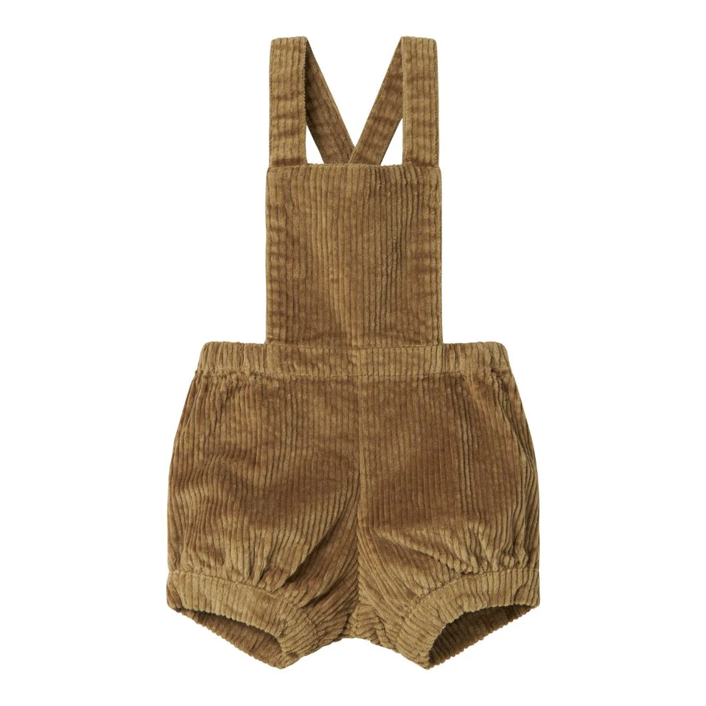 Corduroy tuinbroekje Robbo – Corduroy – Biologisch katoen – Dark bronze – Marmar Copenhagen