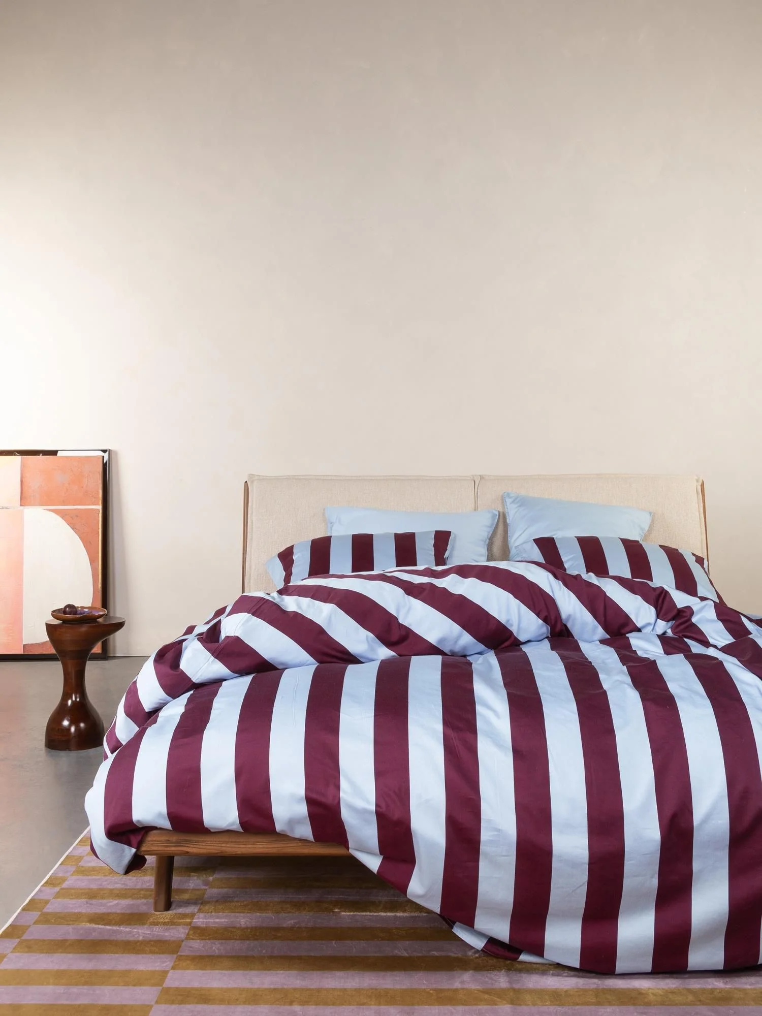 Essenza Dekbedovertrek Minte stripe, mauve wine 240x200/220 cm - Afbeelding 2