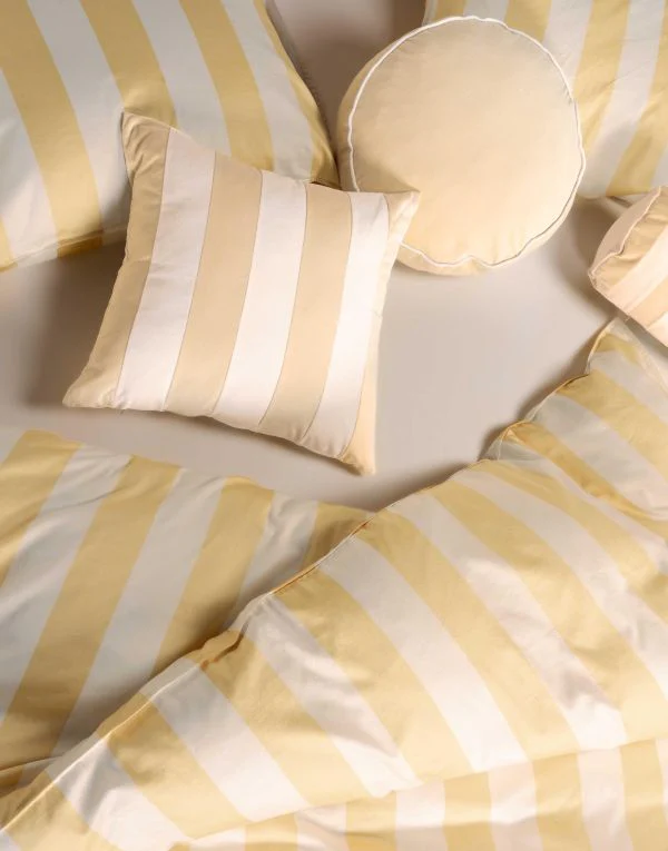Essenza Dekbedovertrek Minte stripe yellow 240x200/220 cm, showmodel - Afbeelding 3