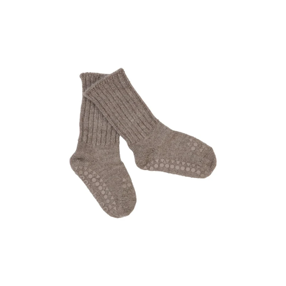 Anti-slip sokken – Alpaca wol – Walnut – GoBabyGo