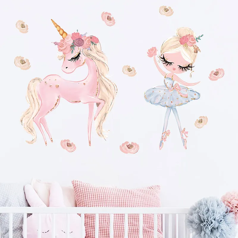 Muursticker Unicorn Ballet