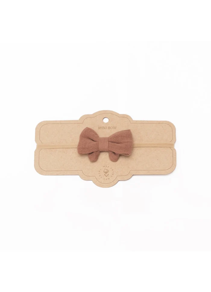 Baby haarbandje met strik – Biologisch katoen – Rusted – Mrs Ertha