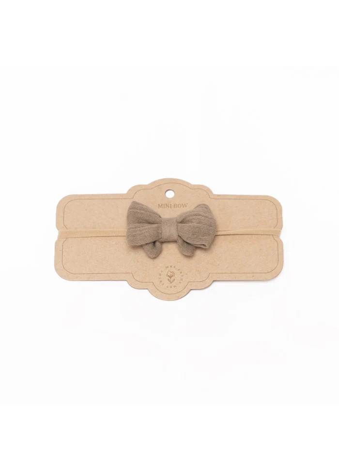Baby haarbandje met strik – Biologisch katoen – Olive – Mrs Ertha