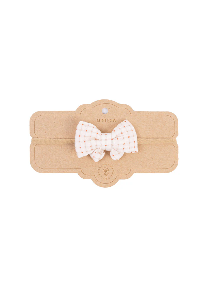 Baby haarbandje met strik – Biologisch katoen – Unique dots – Mrs Ertha