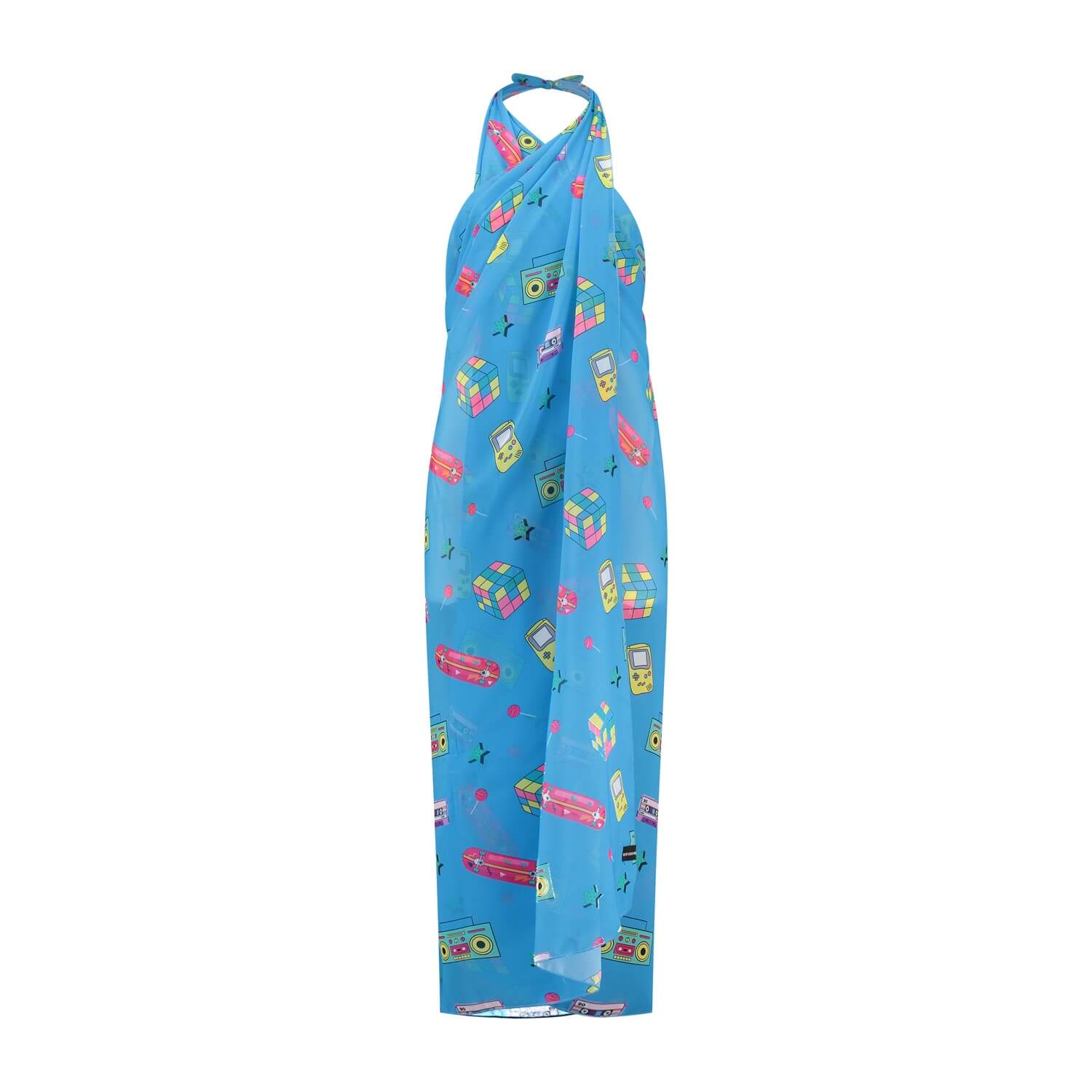Retro Blue Omslagdoek