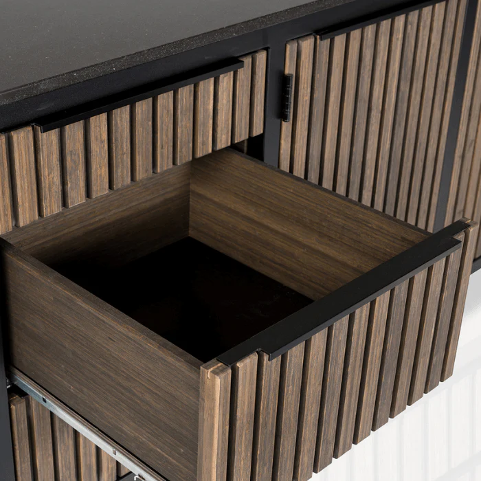 Fraaii Modulair Lade onder Kamado – Zwart