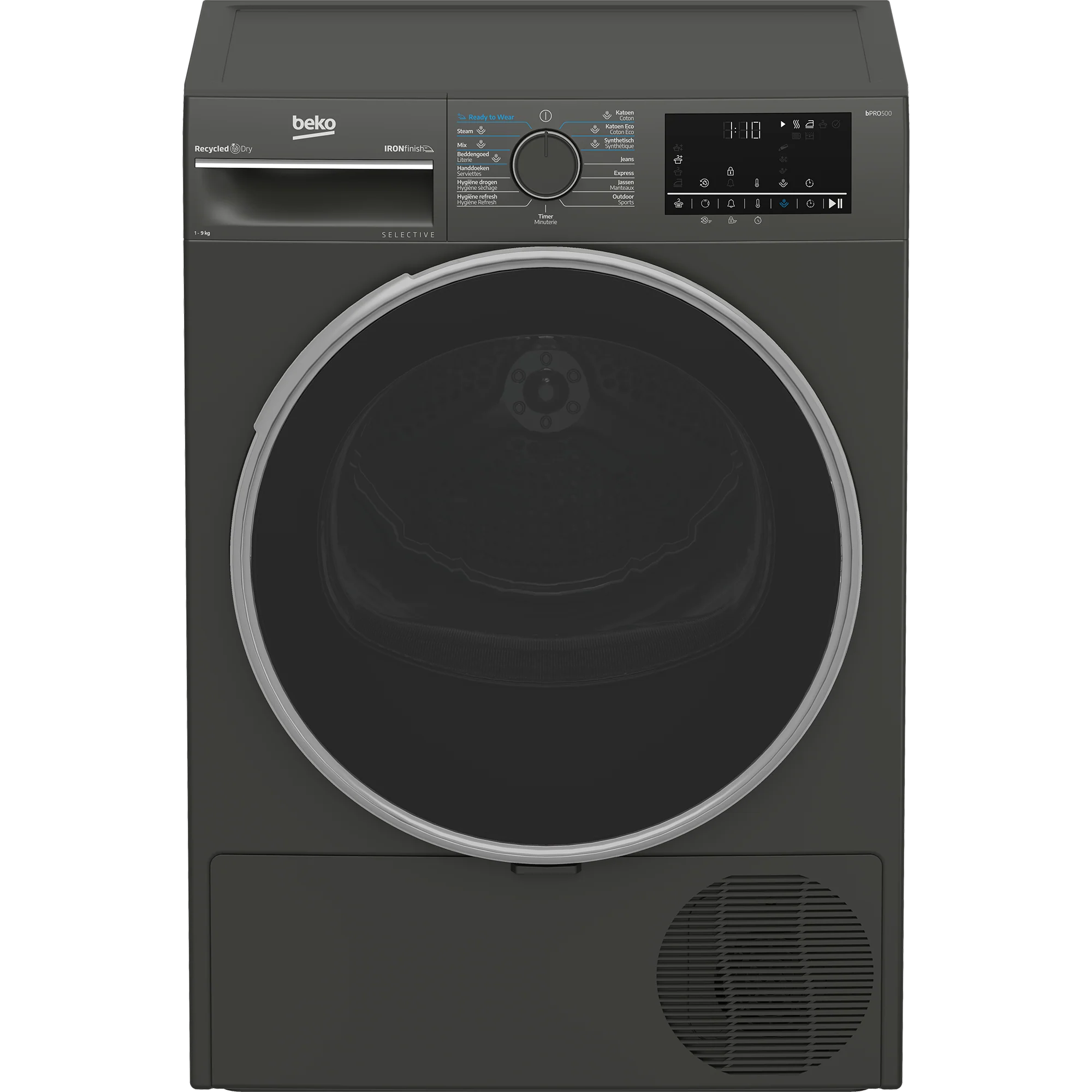 Beko B3T6923M2 – Warmptepomp droger – 9 Kg – Manhattan Grijs